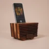 solid wood phone dock and sound amplifier