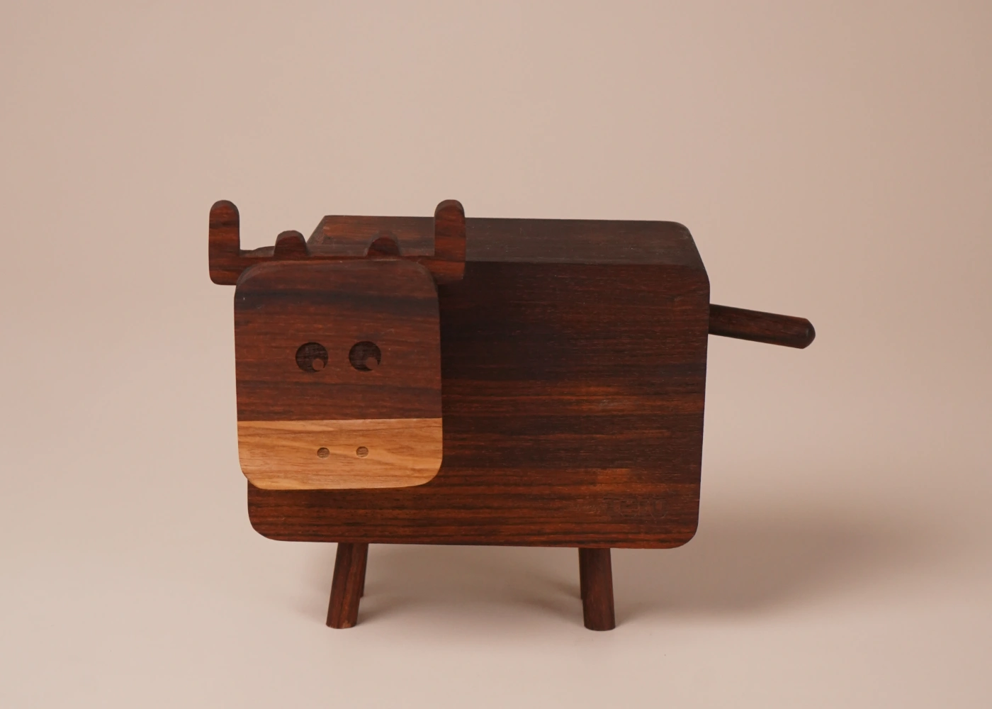 Toy Cow made from indian rosewood